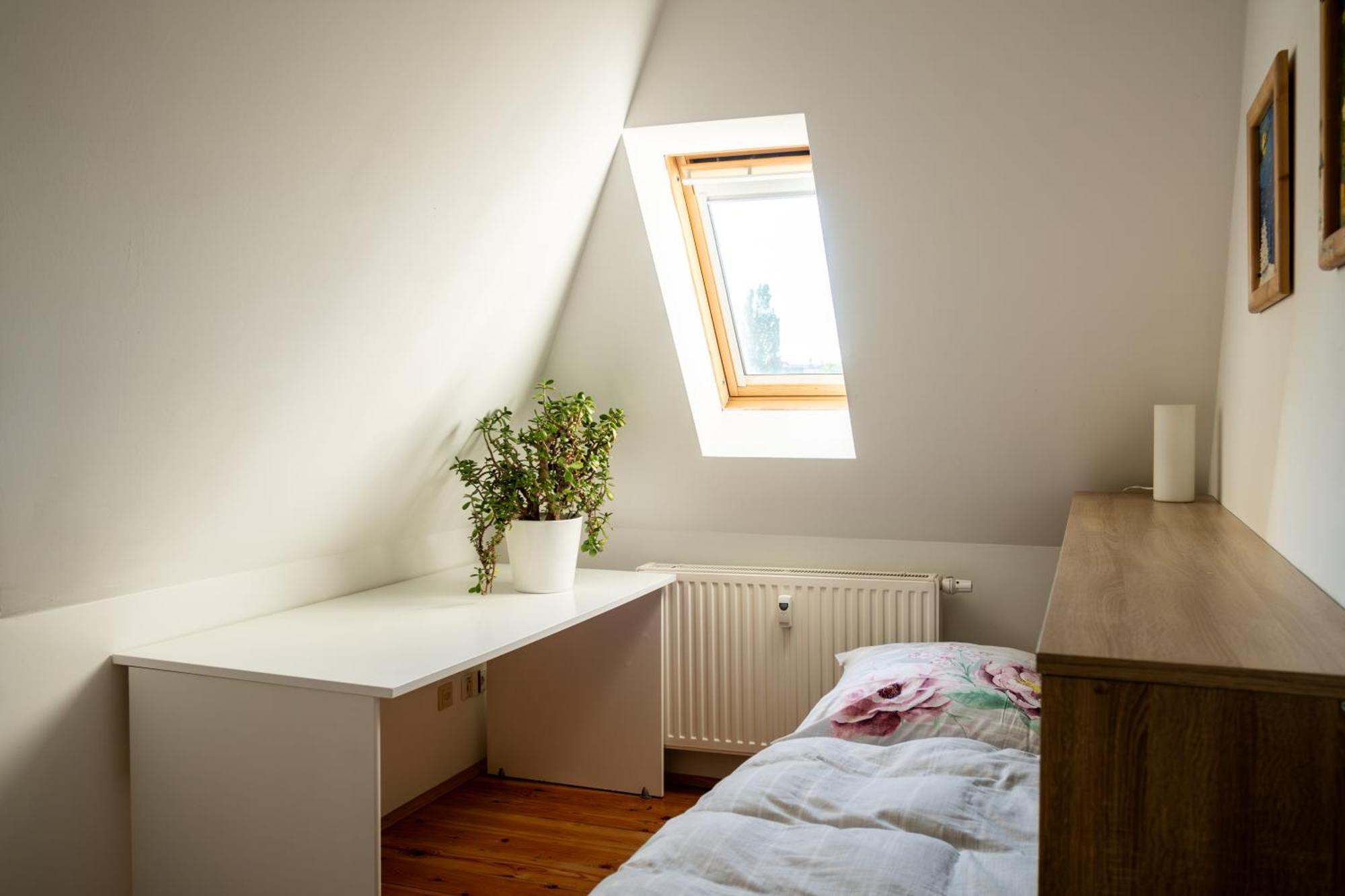 Doppelhaus- Villa Leipzig Schleussig , Moderner Altbau Apartment Dachetage Mit 2 Schlafzimmern Und Separatem Zusatzzimmer , Parkplatz - Balkon - Kamin - Eicheparkett - Arbeitsplatz Eksteriør billede